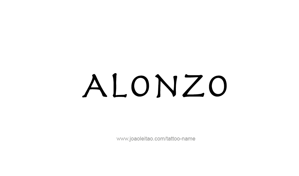 Tattoo Design  Name Alonzo   