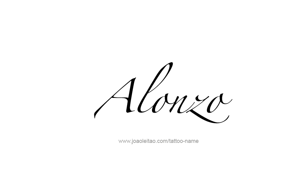 Tattoo Design  Name Alonzo   