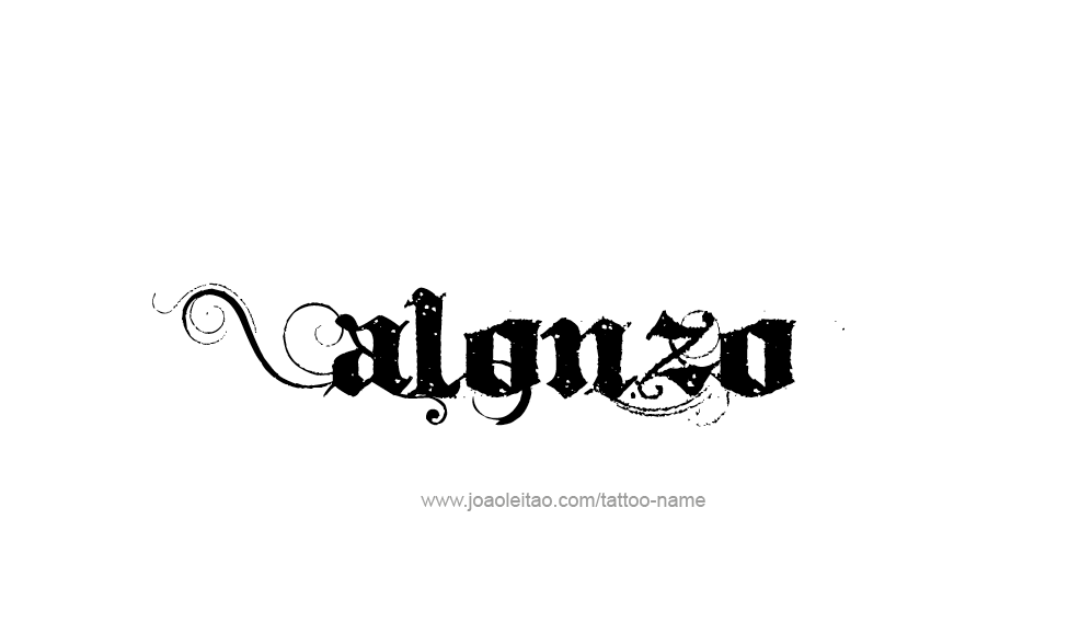 Tattoo Design  Name Alonzo   