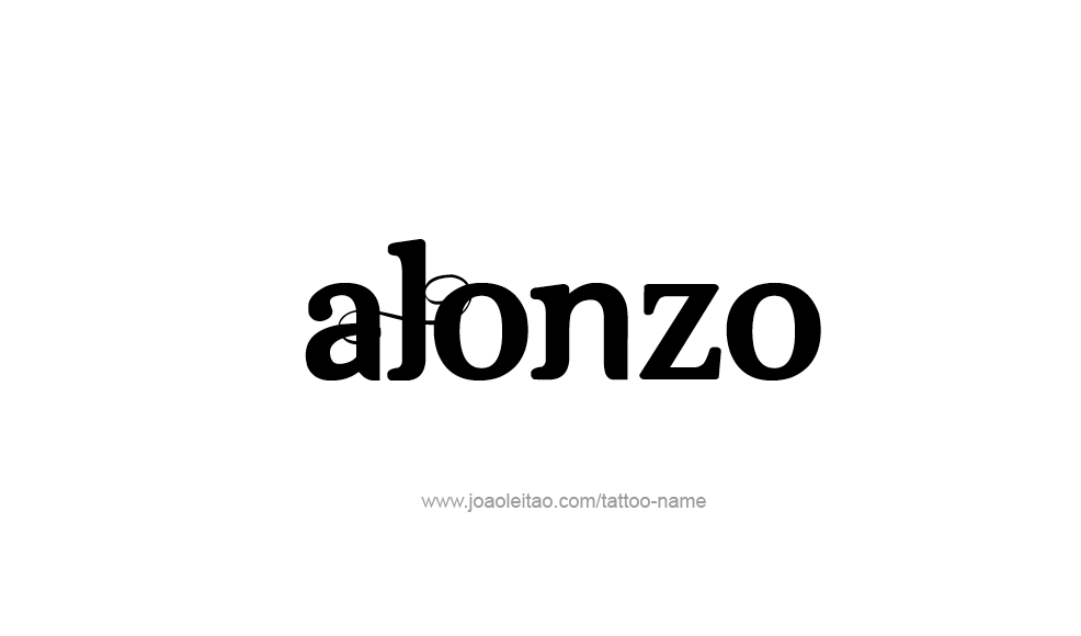 Tattoo Design  Name Alonzo   