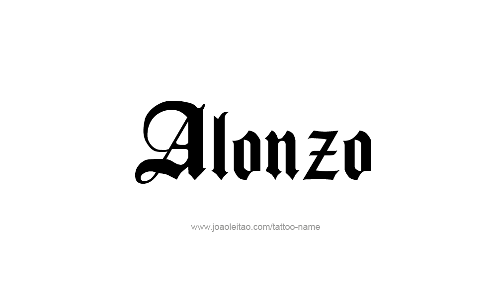 Tattoo Design  Name Alonzo   