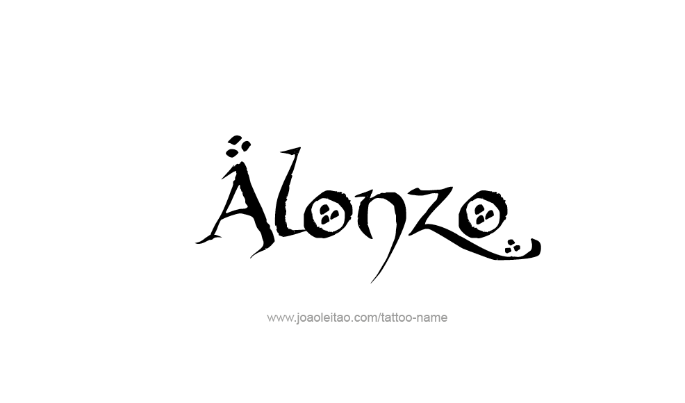 Tattoo Design  Name Alonzo   