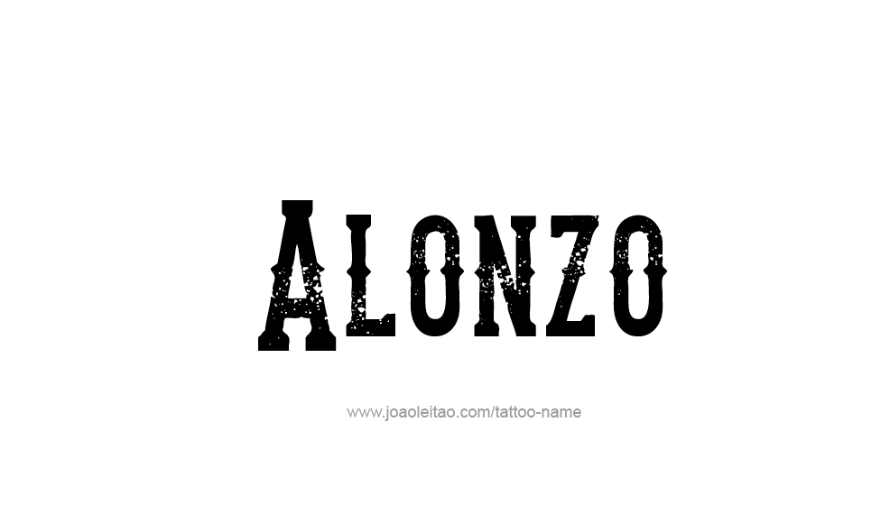 Tattoo Design  Name Alonzo   