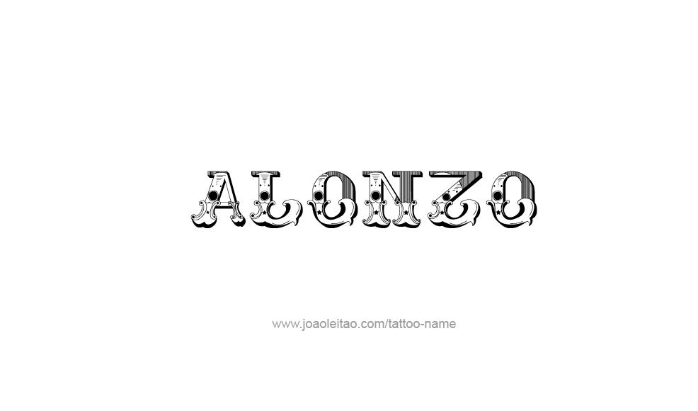 Tattoo Design  Name Alonzo   