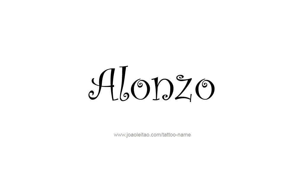 Tattoo Design  Name Alonzo   