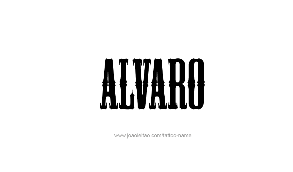 Tattoo Design  Name Alvaro   