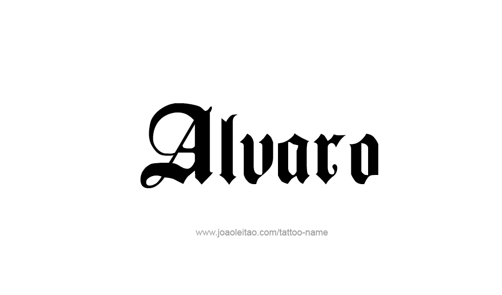 Tattoo Design  Name Alvaro   