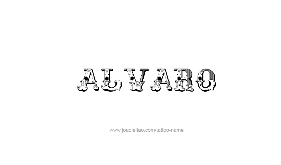 Tattoo Design  Name Alvaro   