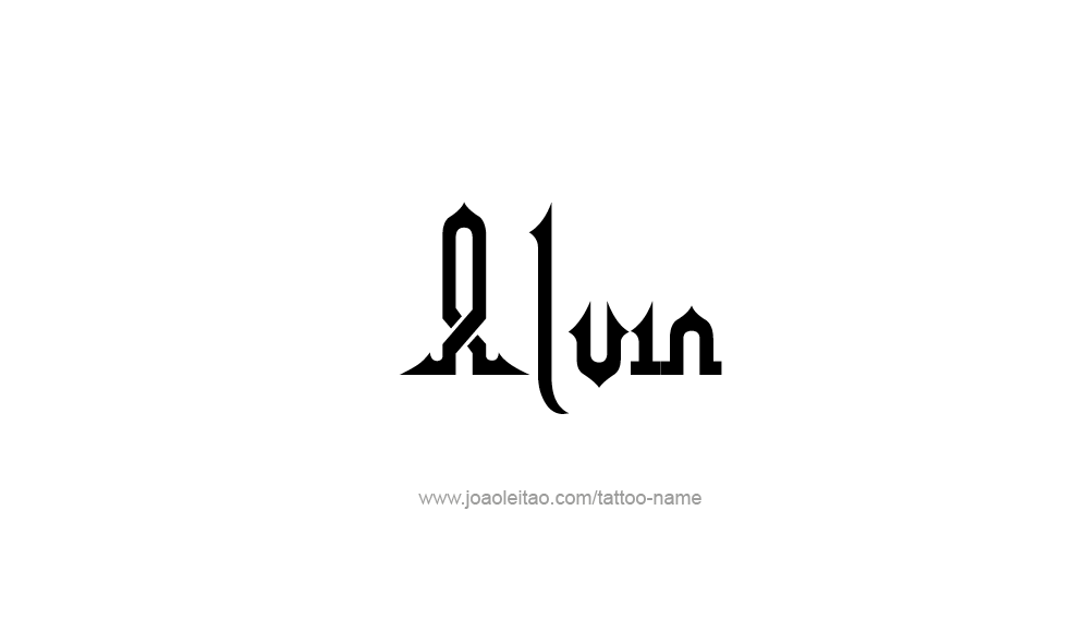 Tattoo Design  Name Alvin   