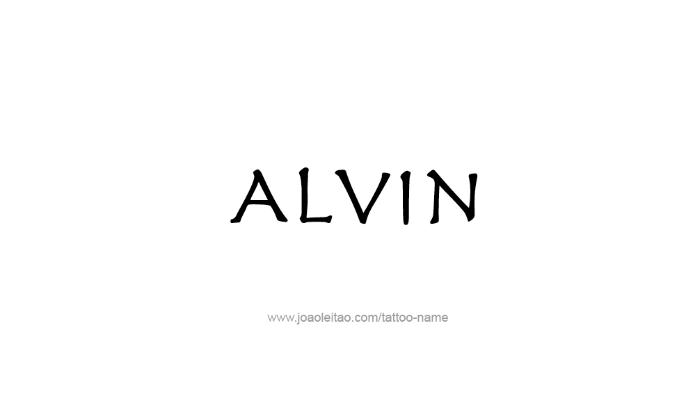 Tattoo Design  Name Alvin   