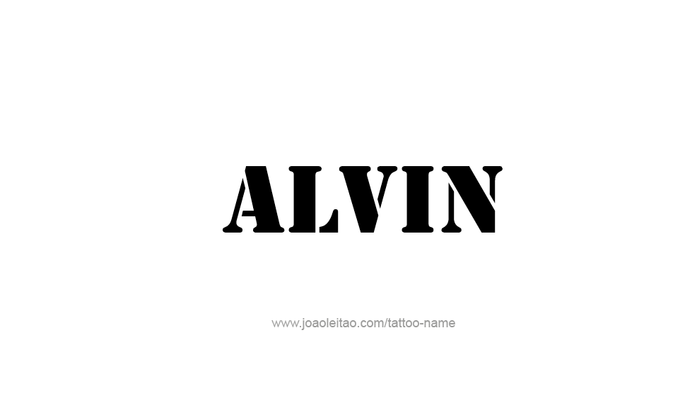 Tattoo Design  Name Alvin   