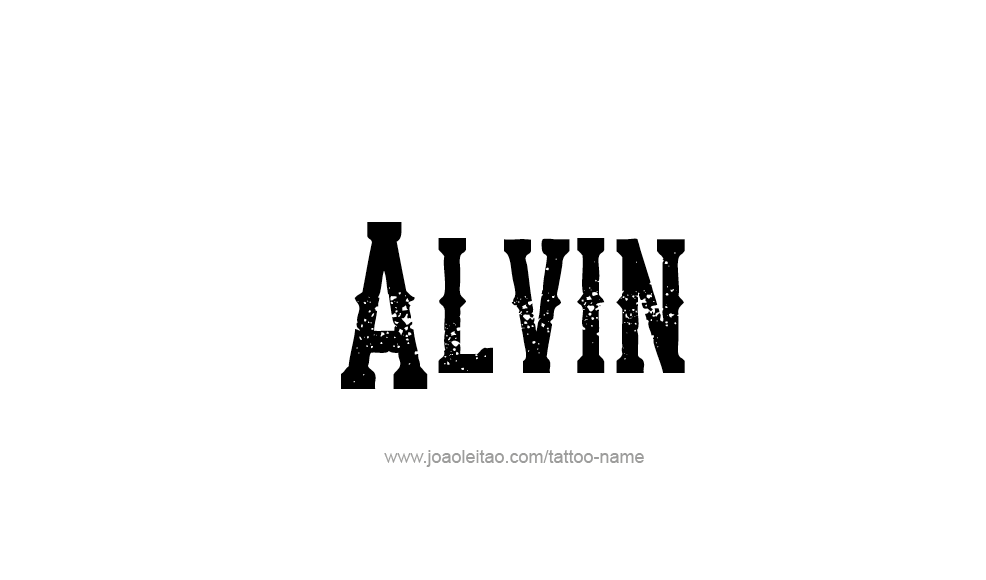 Tattoo Design  Name Alvin   