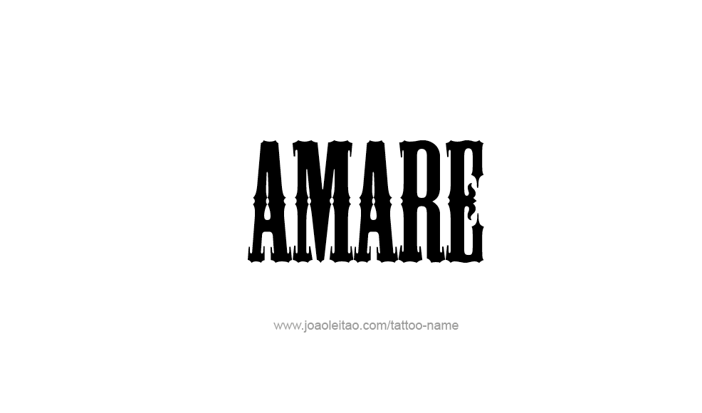 Tattoo Design  Name Amare   