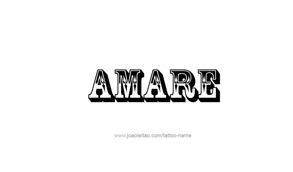Tattoo Design  Name Amare   