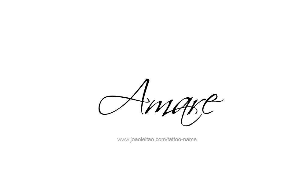 Tattoo Design  Name Amare   