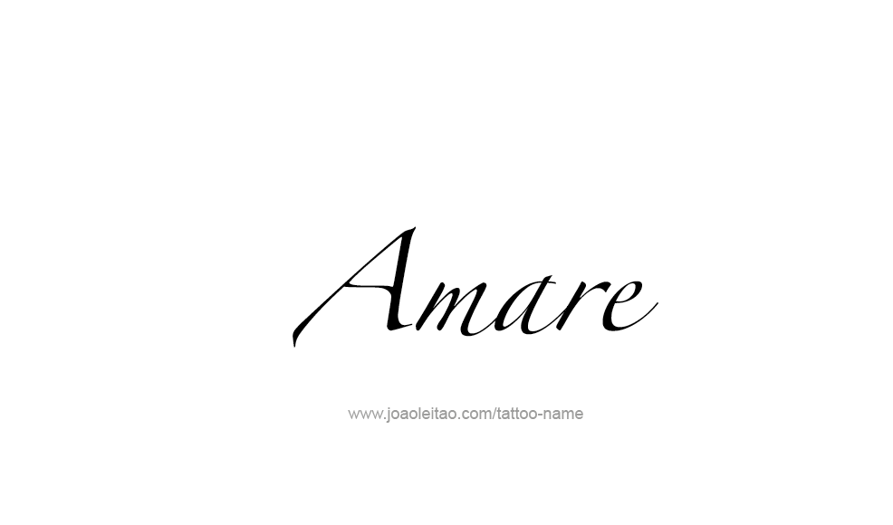 Tattoo Design  Name Amare   