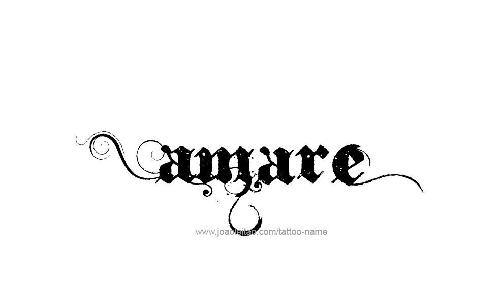 Tattoo Design  Name Amare   