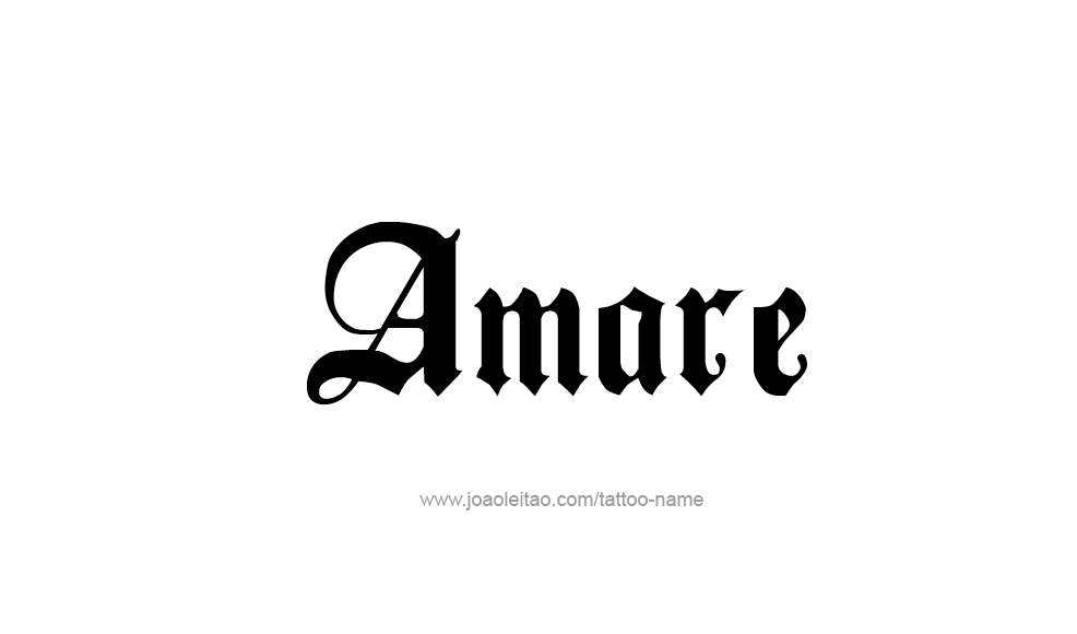 Tattoo Design  Name Amare   