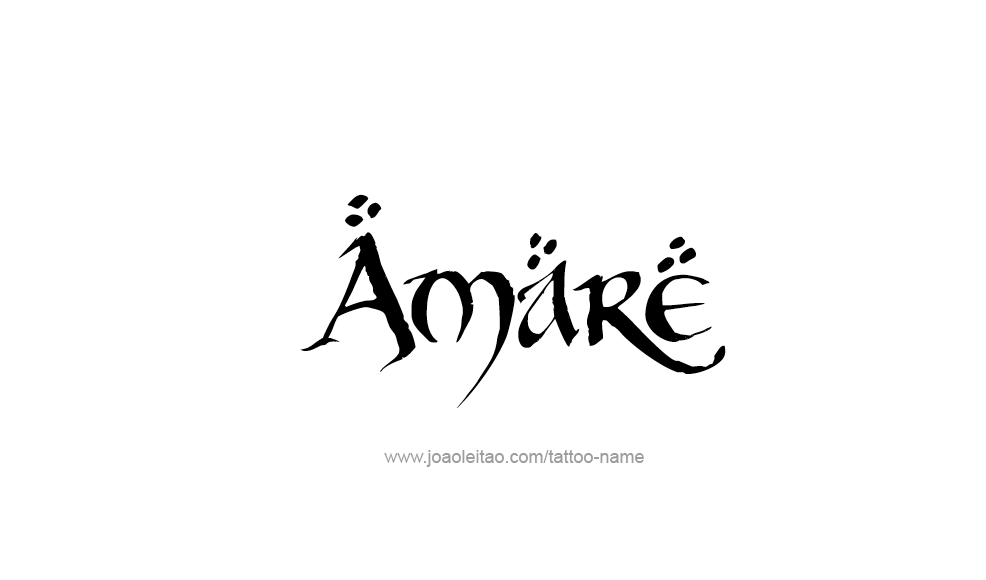 Tattoo Design  Name Amare   