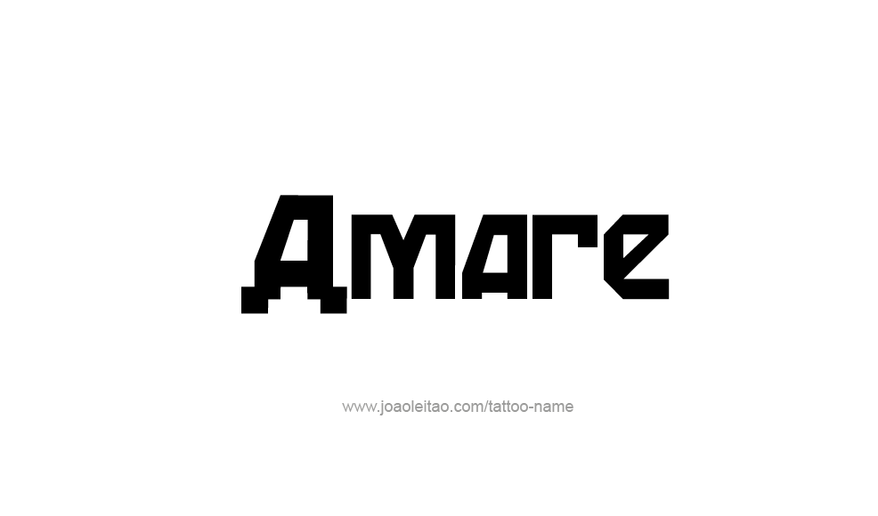 Tattoo Design  Name Amare   