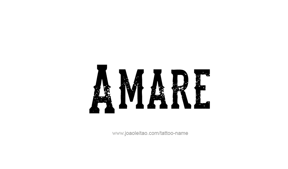 Tattoo Design  Name Amare   