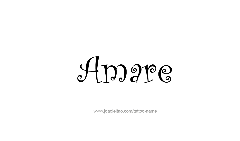 Tattoo Design  Name Amare   