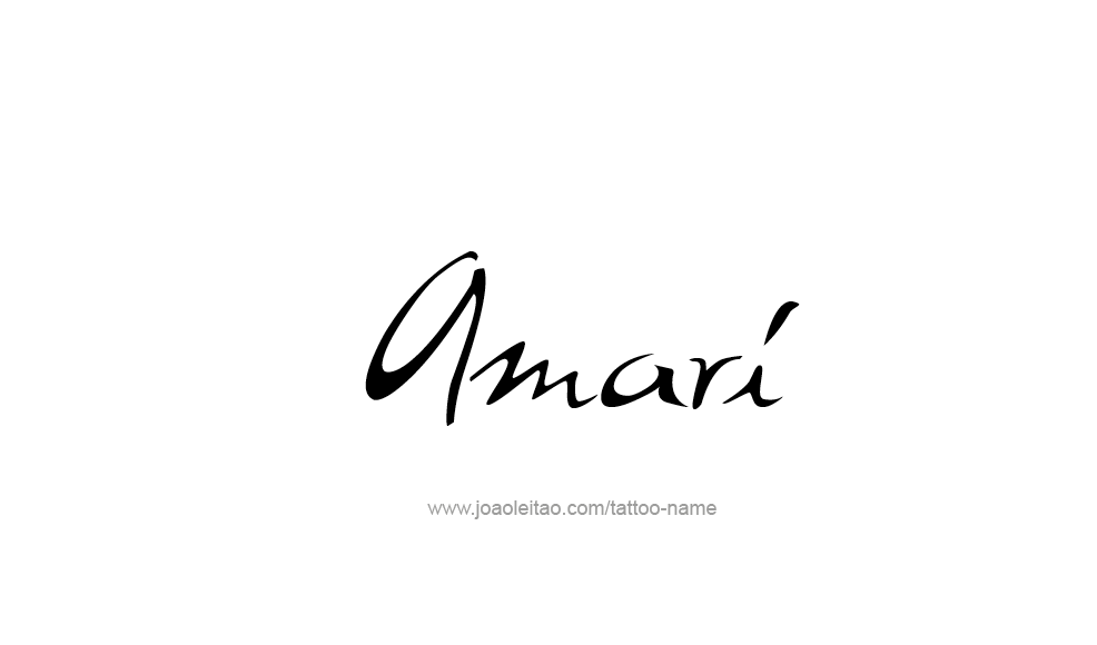 Tattoo Design  Name Amari   