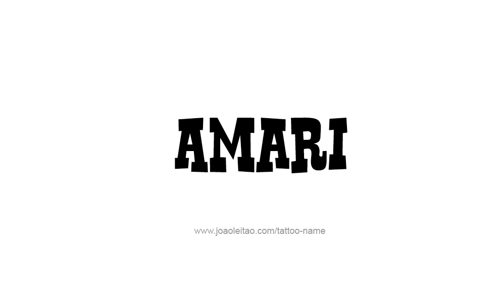 Tattoo Design  Name Amari   