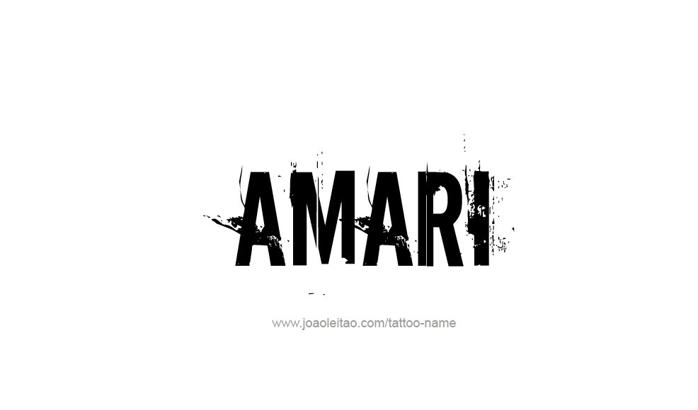 Tattoo Design  Name Amari   