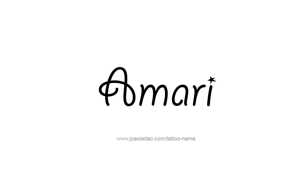 Tattoo Design  Name Amari   