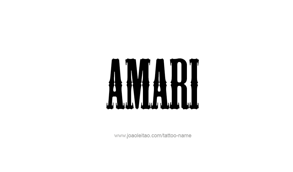 Tattoo Design  Name Amari   