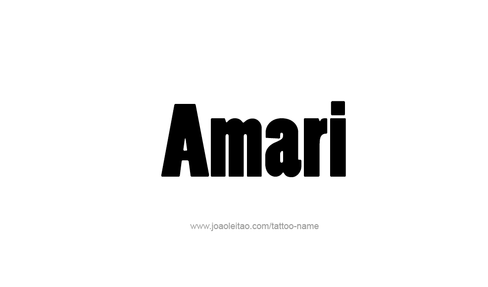 Tattoo Design  Name Amari   