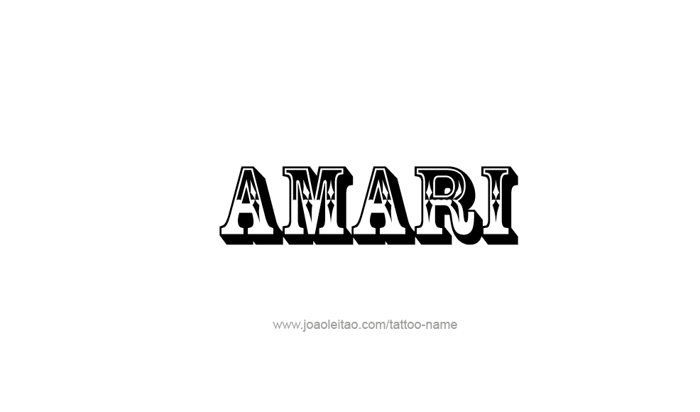 Tattoo Design  Name Amari   