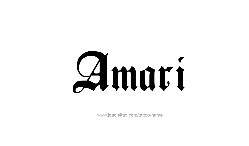 Tattoo Design  Name Amari   