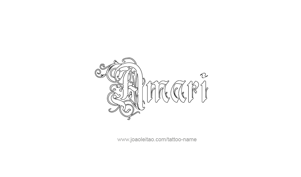 Tattoo Design  Name Amari   