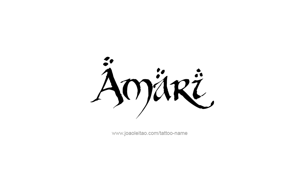 Tattoo Design  Name Amari   