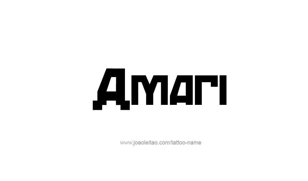 Tattoo Design  Name Amari   