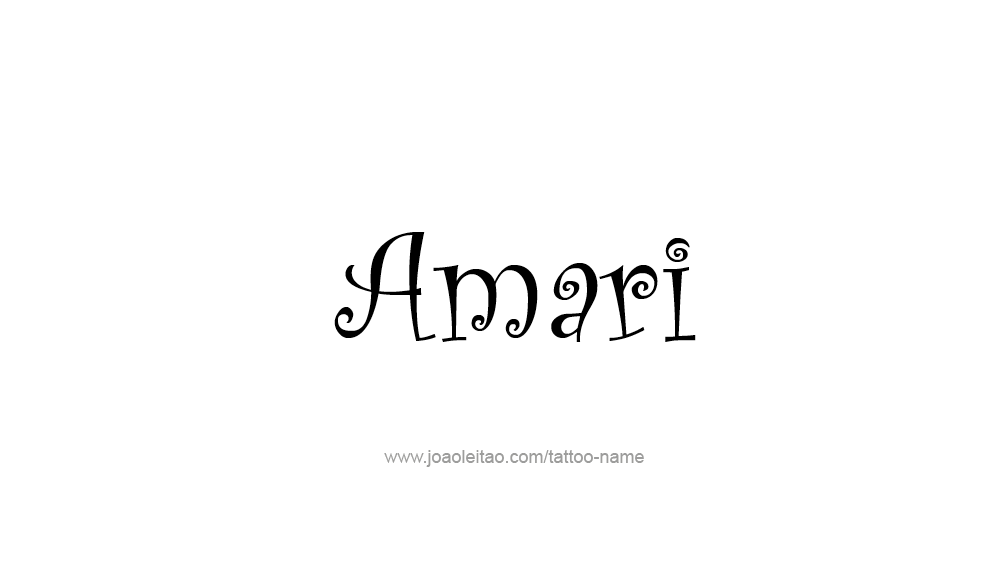 Tattoo Design  Name Amari   