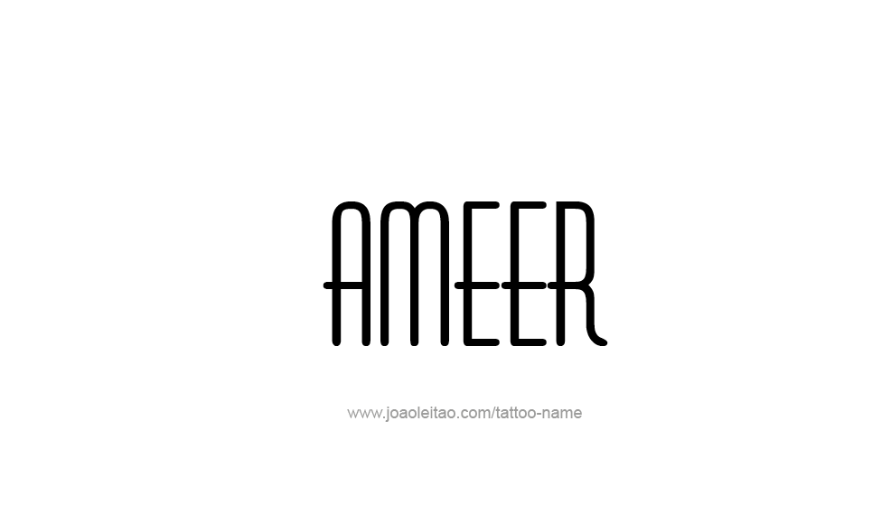 Tattoo Design  Name Ameer   