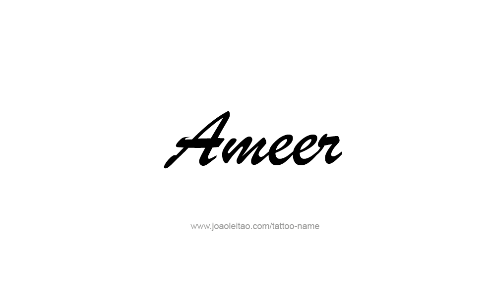 Tattoo Design  Name Ameer   