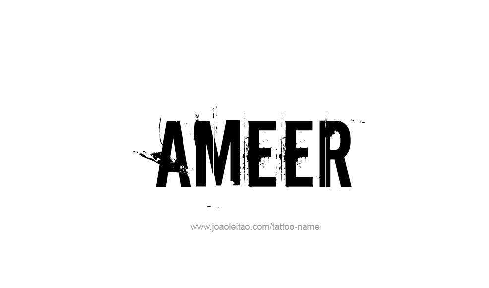 Tattoo Design  Name Ameer   