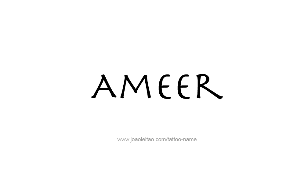 Tattoo Design  Name Ameer   