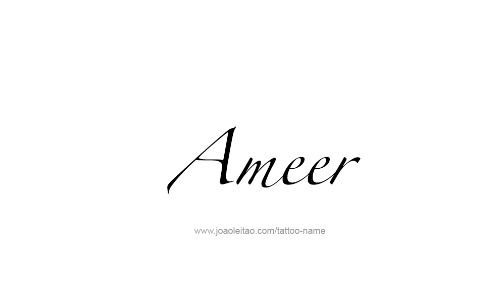Tattoo Design  Name Ameer   