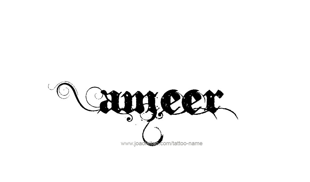 Tattoo Design  Name Ameer   