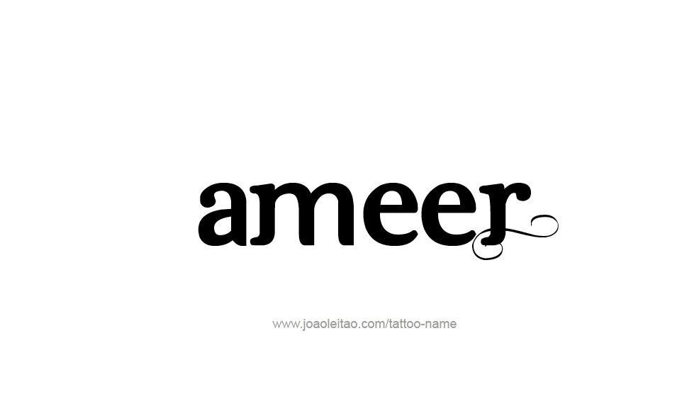 Tattoo Design  Name Ameer   