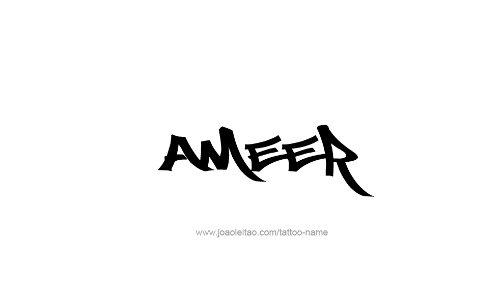 Tattoo Design  Name Ameer   