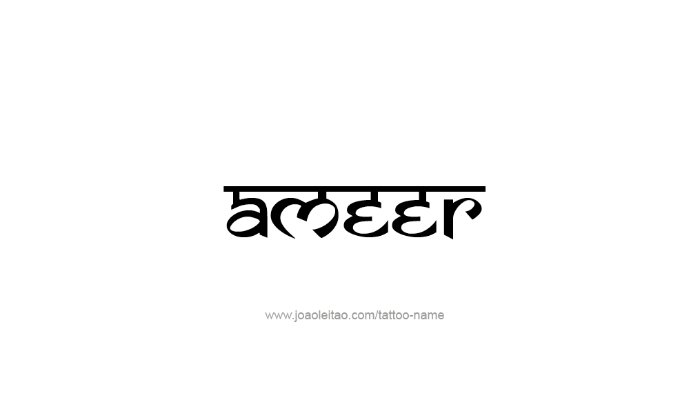 Tattoo Design  Name Ameer   