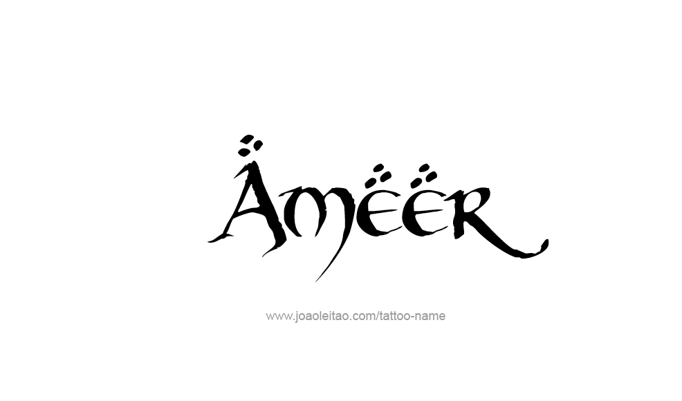 Tattoo Design  Name Ameer   