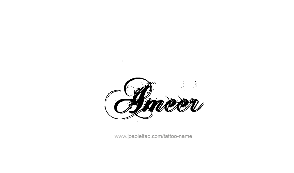 Tattoo Design  Name Ameer   