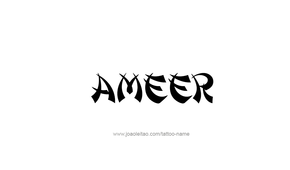 Tattoo Design  Name Ameer